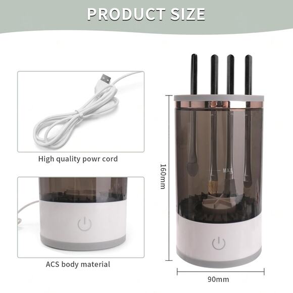 Makeup Brush Cleaner Electric Machine Deep Cleaner Sanitizer USB - Picture 2 of 7